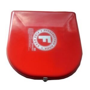 Small complete fire hose cabinet polyester