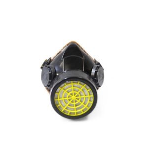 Half-face mask with position for 1 filter
