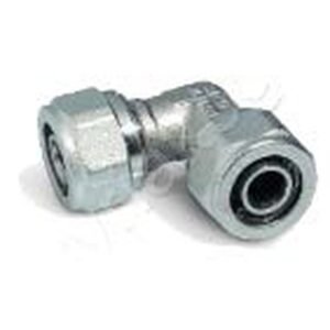 Elbow connector, aluminium pipe Ø16xØ16