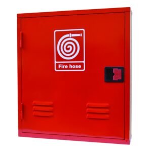 Empty fire hose cabinet, with dimensions 70x63x18cm (HxWxD)