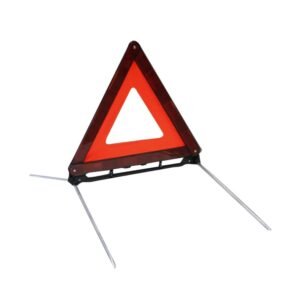 Heavy-duty warning triangle with fluorescent reflective surface