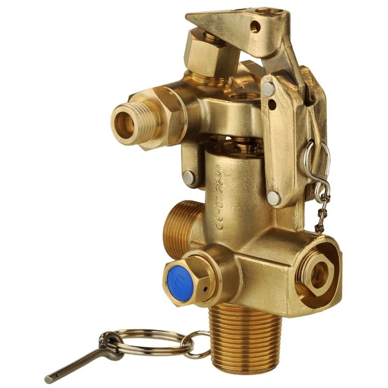 Valve for fire cylinders IG-541