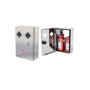 Stainless-steel case for 2 extinguishers 6/9kg or lt