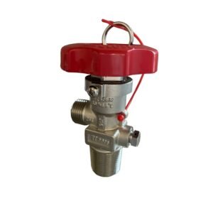 Valve tap-type, for wheeled CO2 extinguisher