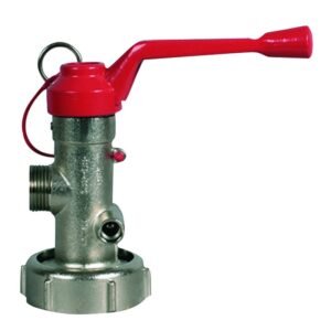 Valve for wheeled dry-powder extinguisher