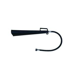 Discharge hose with plastic nozzle