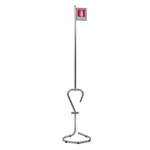 Nickel-plated floor stand for extinguisher