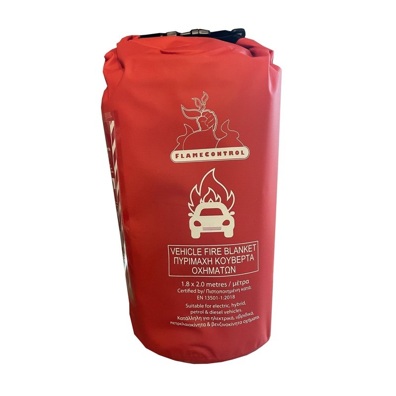 Fire blanket for exposed lithium batteries,